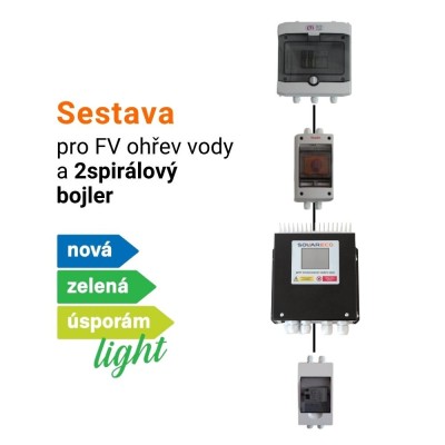 Sestava pro FVE ohřev vody NZÚ light | MPPT ZSE2 3,6kW | SolarEco.cz