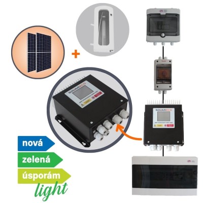 Set pro ohřev vody NZÚ light pro bojler s přepínačem a panely LONGI 375