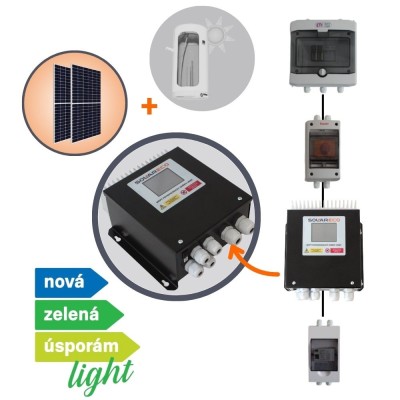 Set pro ohřev vody NZÚ light pro bojler s 2 spirály a panely Canadian Solar 370Wp