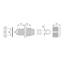 Kabelová průchodka PG-9 IP67