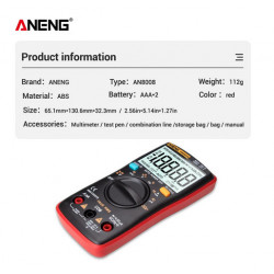 Digitální mutimetr spříslušenstvím