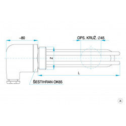 Topné těleso (4206/022)  2000W, 230V