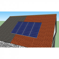 Konstrukce pro šikmou střechu s krytinou CAPACCO (háky pod šablonami) - 1x4 - 4,5m
