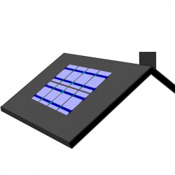 Konstrukce pro šikmou střechu s uchycením na falc plechu - 2x4 - 4,5m