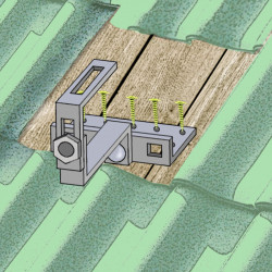 Konstrukce pro šikmou střechu s taškovou krytinou - 1x4 - 4,2m