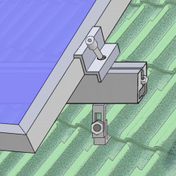 Konstrukce pro šikmou střechu s taškovou krytinou - 1x4 - 4,5m