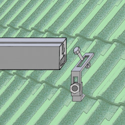 Konstrukce pro šikmou střechu s taškovou krytinou - 1x4 - 4,5m