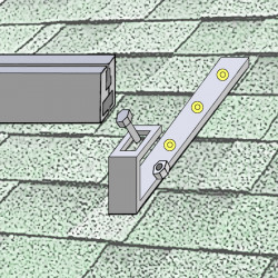 Konstrukce pro šikmou střechu s krytinou CAPACCO (háky pod šablonami) - 1x8 - 4,2m