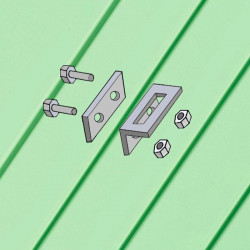 Konstrukce pro šikmou střechu s uchycením na falc plechu - 2x4 - 4,2m