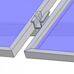 Konstrukce pro šikmou střechu s krytinou CAPACCO (háky pod šablonami) - 2x4 - 4,2m