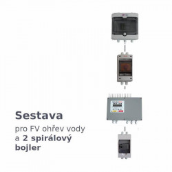 Sestava pro fotovoltaický ohřev vody NZÚ light pro 2spirálový bojler