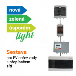 Set pro fotovoltaický ohřev vody NZÚ light s přepínačem sítí