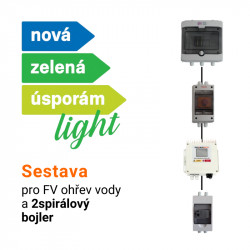 Sestava pro fotovoltaický ohřev vody NZÚ light pro 2spirálový bojler