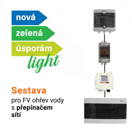 Set pro fotovoltaický ohřev vody NZÚ light s přepínačem sítí