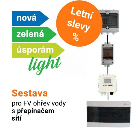 Set pro fotovoltaický ohřev vody NZÚ light s přepínačem sítí