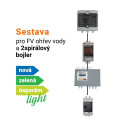 Sestava pro fotovoltaický ohřev vody NZÚ light pro 2spirálový bojler - MPPT regulátor SolarEco DZD1.x AC 3kW PUIT