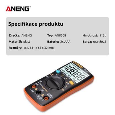 Multimetr - digitální ANENG AN8008