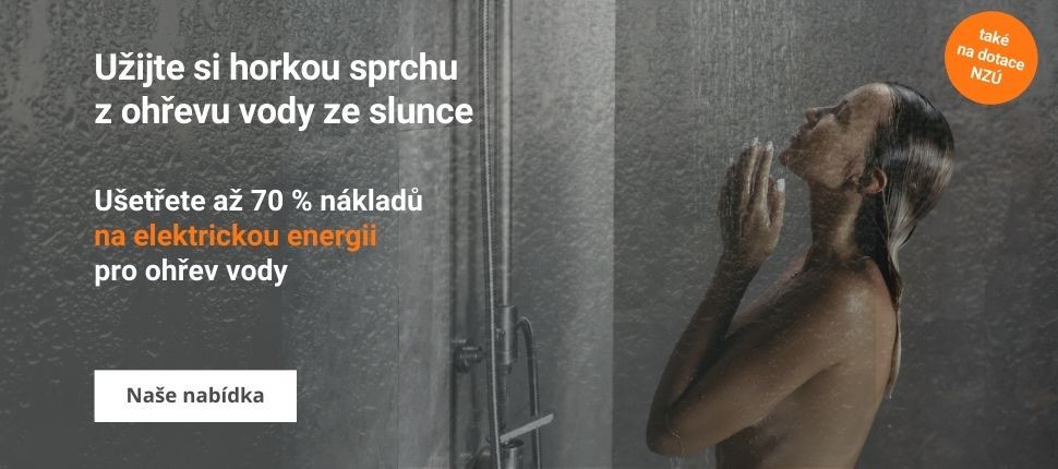 Užijte si horkou sprchu z ohřevu vody ze slunce