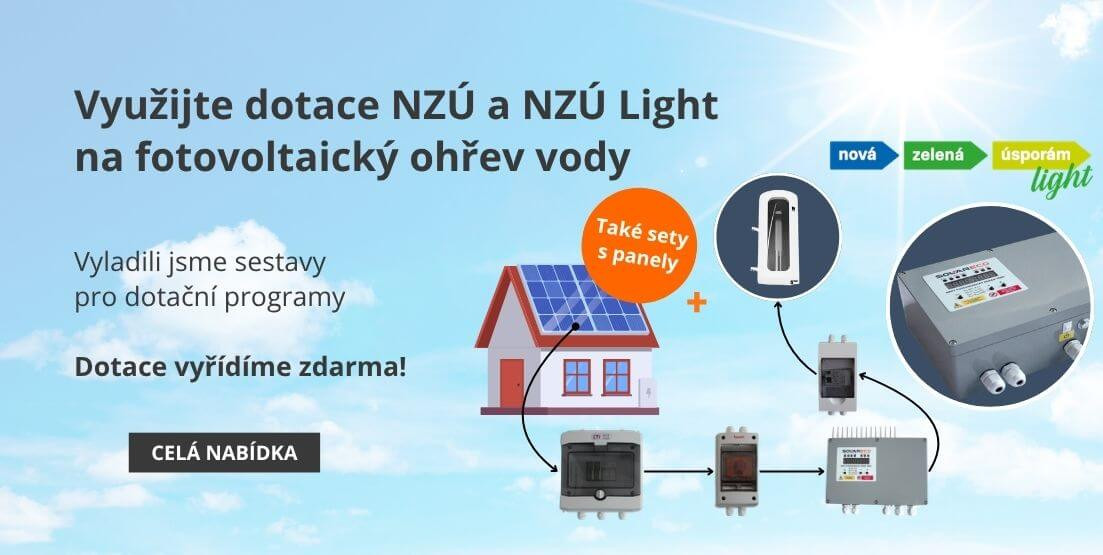 Využijte dotace NZÚ a NZÚ light na FVE ohřev vody